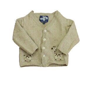 Thomas Brown Boys Beige Giraffe Cardigan size: 24 Months